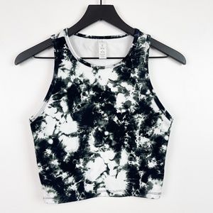 black and white tie dye tank